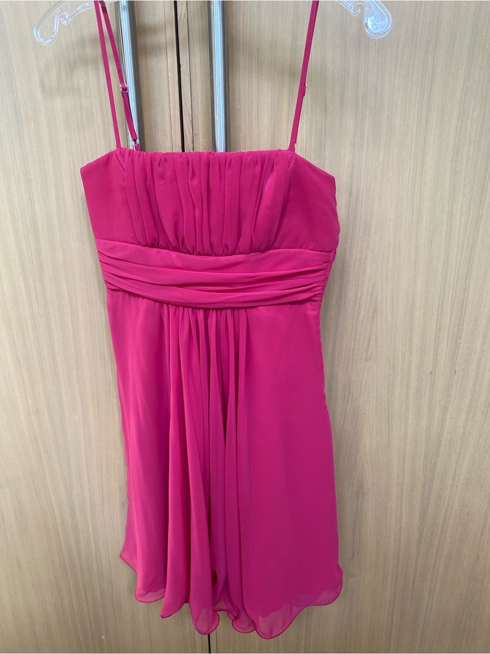Hot Pink Spaghetti Strap Party Dress